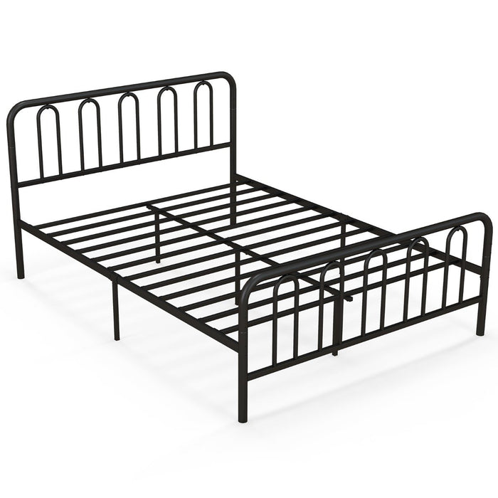 Metal Bed Frame Double/King Size - With Headboard and Footboard, Suitable for Double Size Mattresses - Ideal for Those Upgrading Their Bedroom Furniture