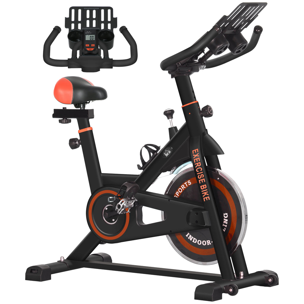 8kg Flywheel Stationary Exercise Bike - Indoor Cycling Machine with Adjustable Resistance and Handlebar - Ideal for Cardio Workouts and Fitness Training at Home