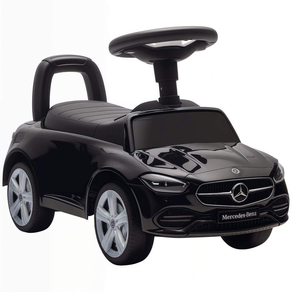AIYAPLAY Official Mercedes-Benz Ride On Car, Foot to Floor Sliding Walker with Horn, Engine Sounds and Under-Seat Storage, Black