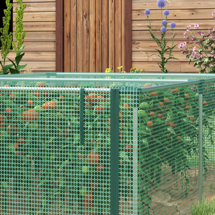 Outsunny 8' x 4' Plant Protection Cage, with Door, Green | Aosom UK