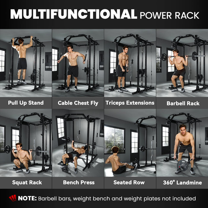 SPORTNOW Lat Pull-Down Home Gym Machine with Cable Crossover for Home Strength Training, Black