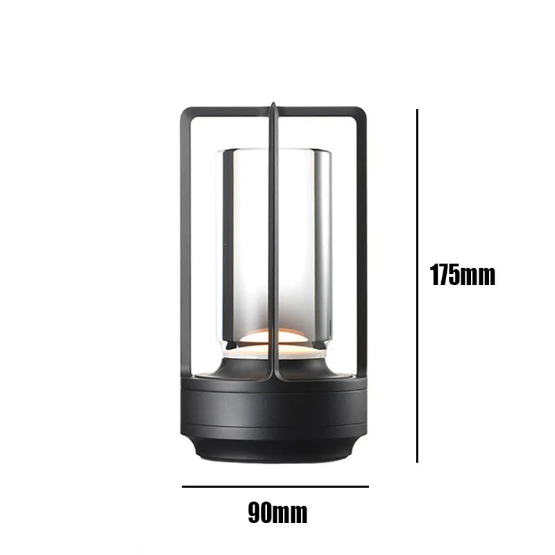 Original dimension drawing: lamp height 175 millimetres and base width 90 millimetres