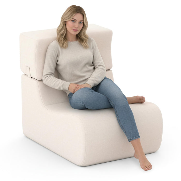 Lazy Sofa with Detachable Headrest and Washable Ice Velvet Cover-