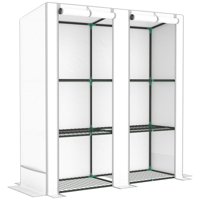 Outsunny Three-Tier Mini Greenhouse - White