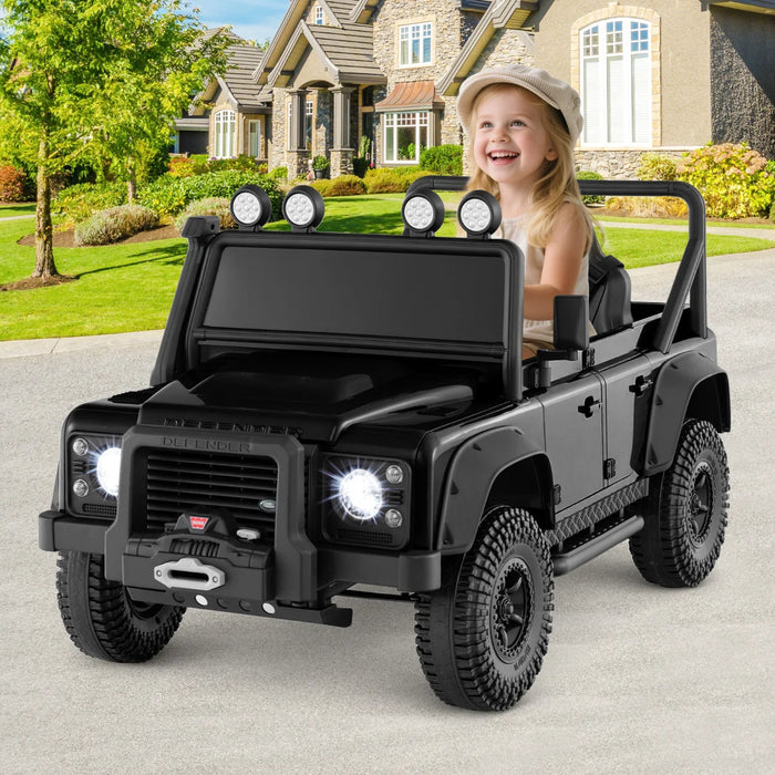 Licensed Land Rover Defender 12V Ride On Toy Car with Parent Remote Control -