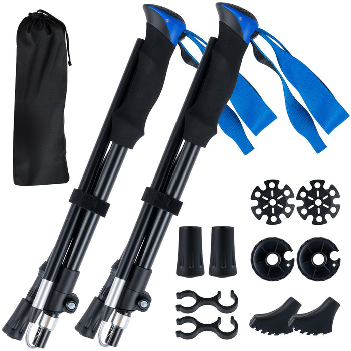 Lightweight Tri-fold Walking Sticks with Flip Lock and EVA Foam Handle-