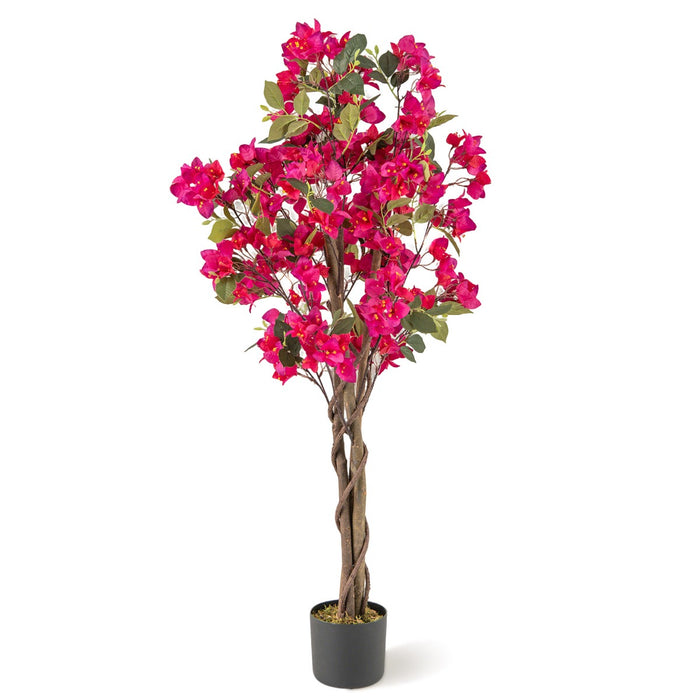 120 CM Tall Artificial Bougainvillea Tree with Blooming Flowers-