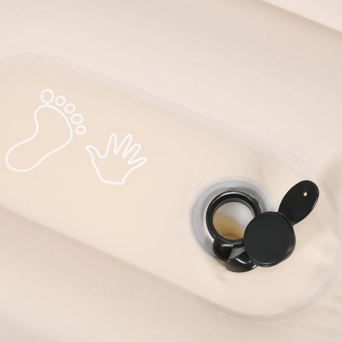 Double Size Inflatable Air Mattress - Includes Built-in Foot Pump and Convenient Carry Bag - Ideal for Camping and Guest Bed Solutions