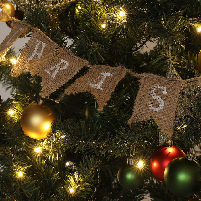 HOMCOM 6ft Pre-Lit and Decorated Christmas Tree | Aosom UK