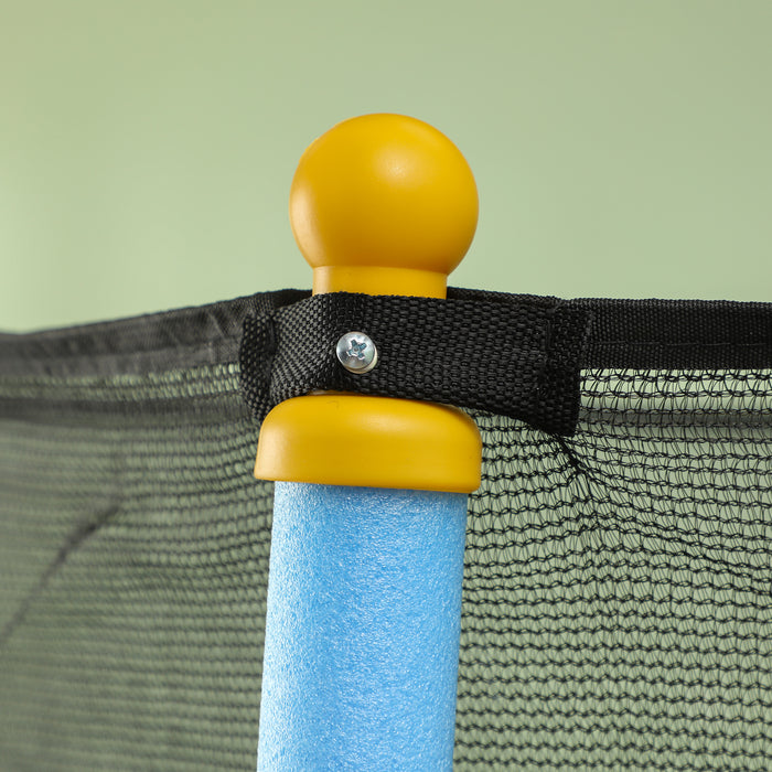 HOMCOM 4.6FT/75" Kids Trampoline, Indoor Outdoor Toddler Trampoline, with Safety Enclosure, Springless design - Blue