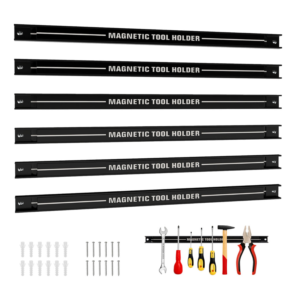 Magnetic Tool Holder Set of 6 with Strong Load Capacity and Mounting Screws-