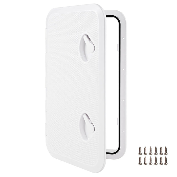 Marine Deck Access Hatch with 180° Lid Hinge and Non-Slip Surface-White