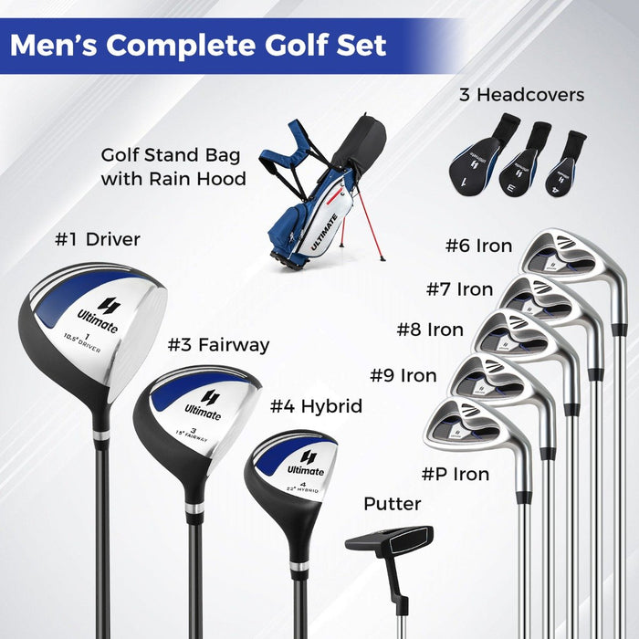 Men's Complete Golf Clubs Package Set 10 Pieces-