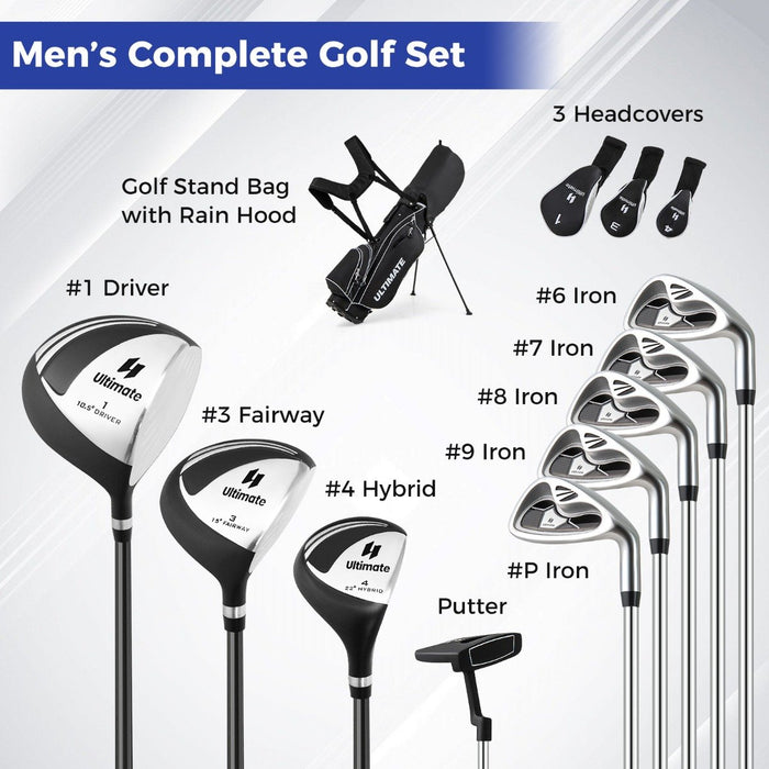 Men's Complete Golf Clubs Package Set 10 Pieces-