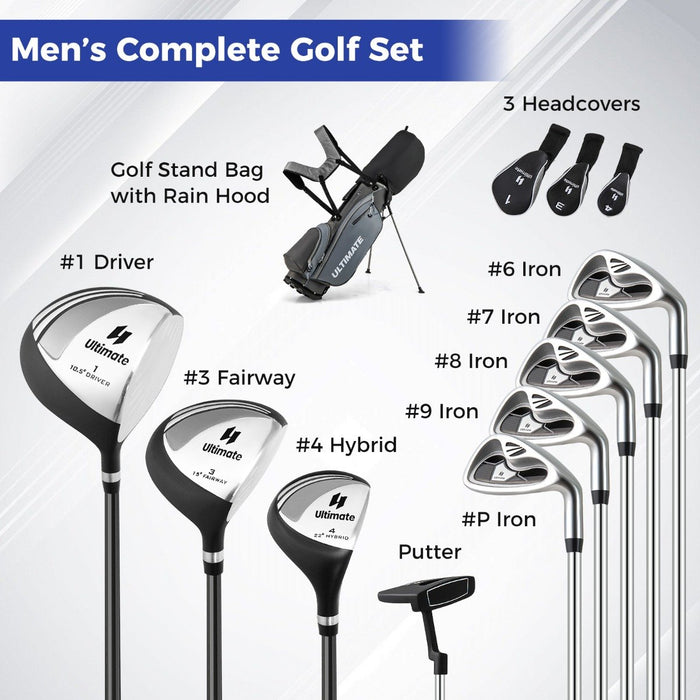 Men's Complete Golf Clubs Package Set 10 Pieces-