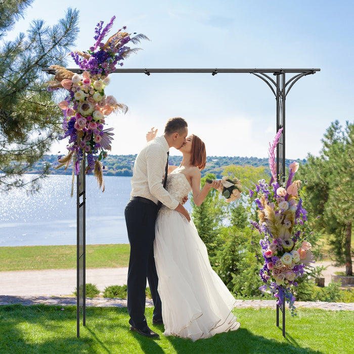 Metal Archway - Outdoor Structure for Climbing Plants, Wedding Ceremony and Party - Ideal for Backyard Events