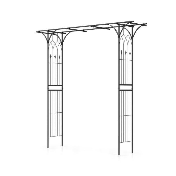 Metal Archway - Outdoor Structure for Climbing Plants, Wedding Ceremony and Party - Ideal for Backyard Events