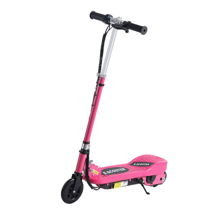 HOMCOM Folding Electric Kids Scooter Ride on Age 7-14, Pink | Aosom UK