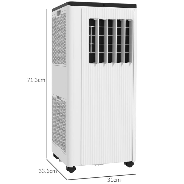 7000 BTU Portable AC Unit - WiFi-Enabled Smart Air Conditioning with Dehumidifier and Fan - Ideal for Rooms up to 15m² with 24-Hour Timer and Window Installation Kit