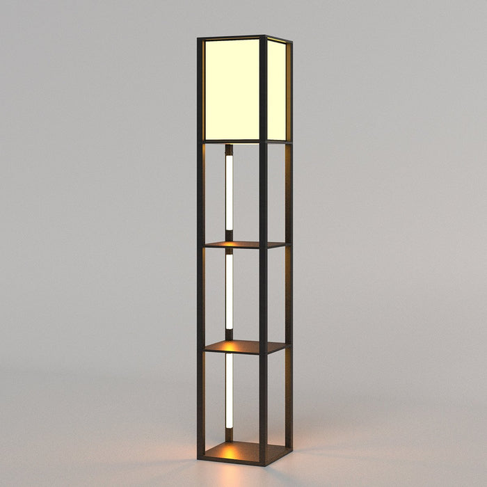 Modern Floor Lamp with 3 LED Strips and Lampshade for Living Room Bedroom