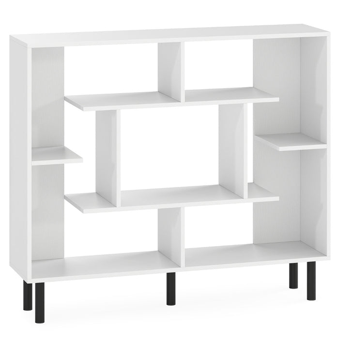 Modern Geometric Bookcase with Anti-tipping Devices-Black