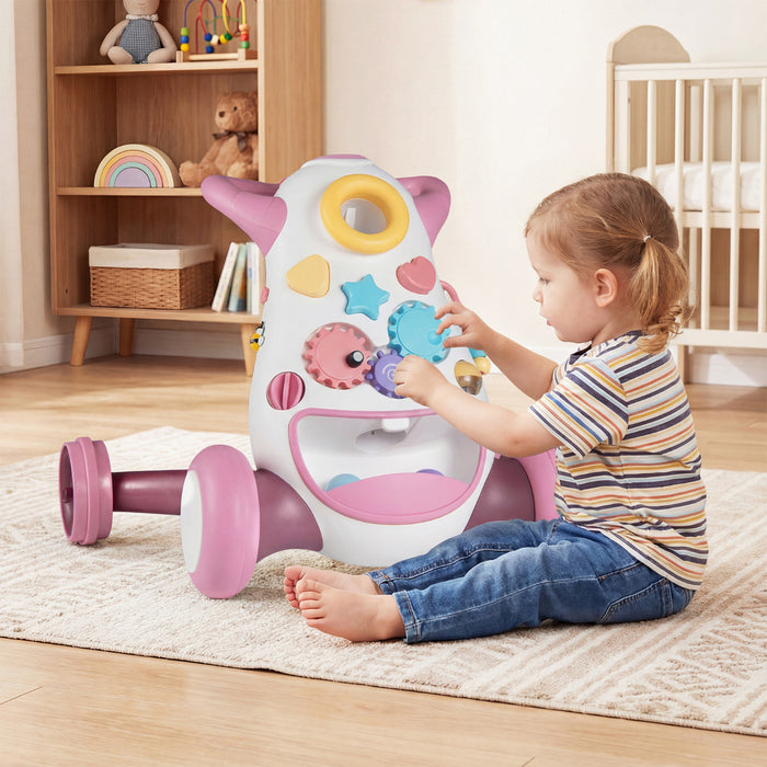 Montessori Baby Walker Toddler Educational Push Toy with Music and Light-