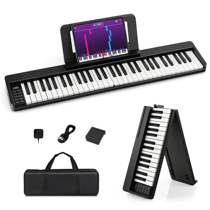 Portable Electric Piano with Full Size Keys and Music Stand