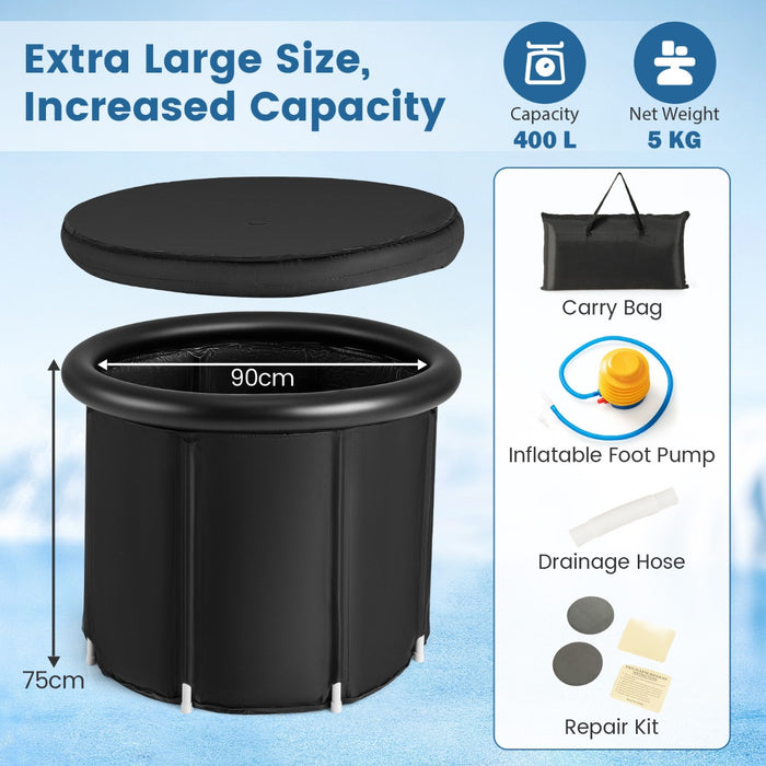 Multiple Layered Foldable Freestanding Bath Tub with Carry Bag-