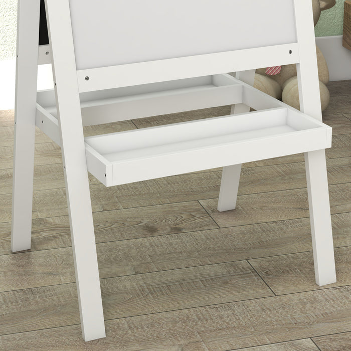 2-in-1 Toddler Art Easel - Double-Sided Whiteboard & Blackboard with Storage - Creative Play for Kids Aged 18-48 Months