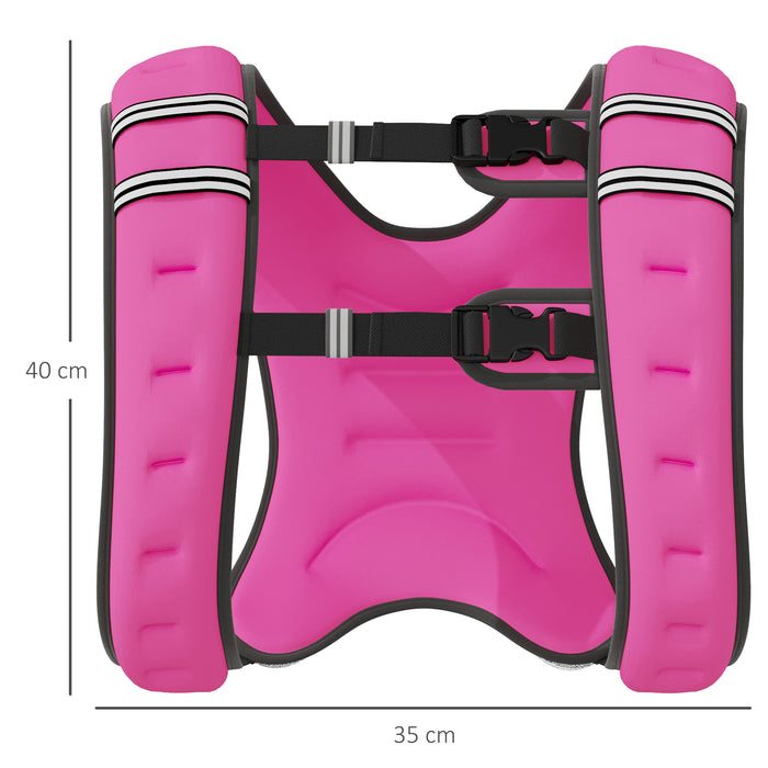 HOMCOM 8KG Weighted Vest, Running Weight Vest with Adjustable Strap, Convenient Pocket and Reflective Strips for Men and Women