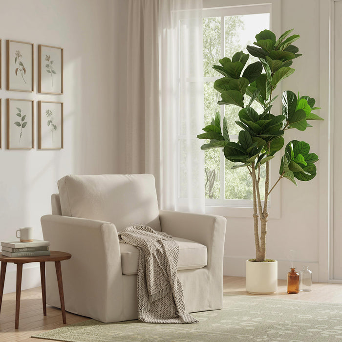 HOMCOM 180cm Artificial Fiddle Leaf Fig Tree - Green