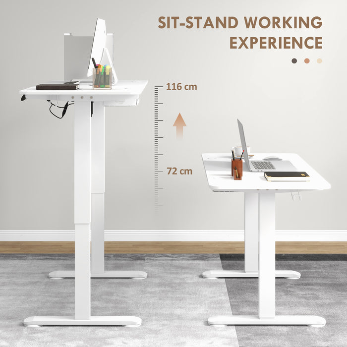 Height Adjustable Electric Standing Desk with Memory Presets - Smart Collision Avoidance & Overheat Protection - Ideal for Home Office & Ergonomic Workstations