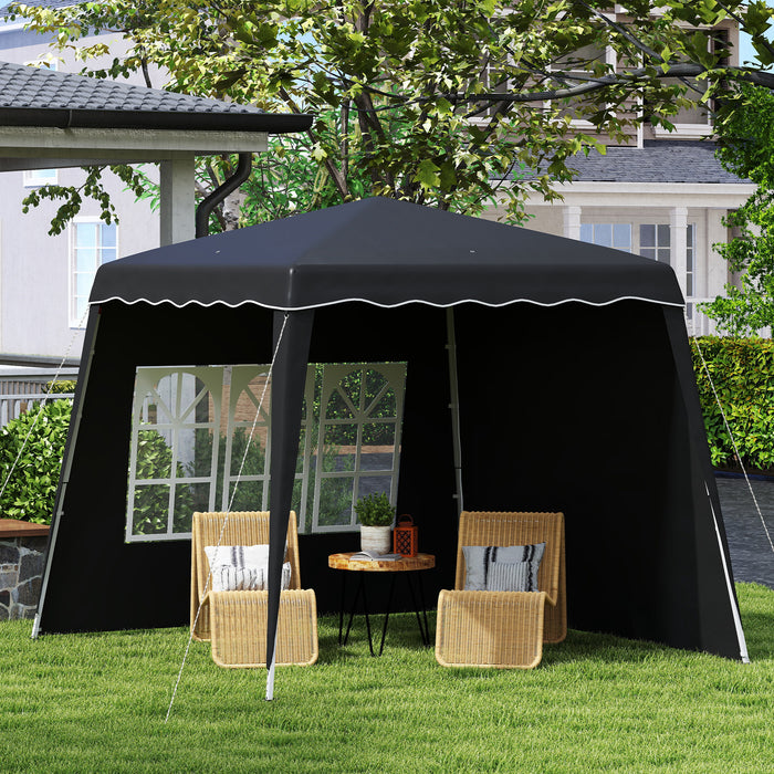 Outsunny 2.4 x 2.4m UV50+ Pop Up Gazebo - Black