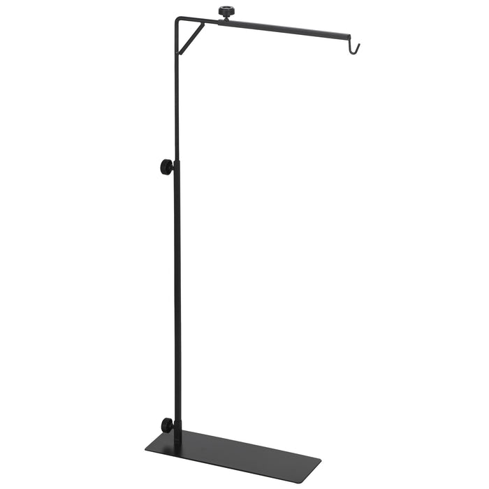 Adjustable 86-129cm Reptile Lamp Stand with Hook - Sturdy Base, Height & Length Customization - Ideal for Terrarium Heating & Lighting Solutions