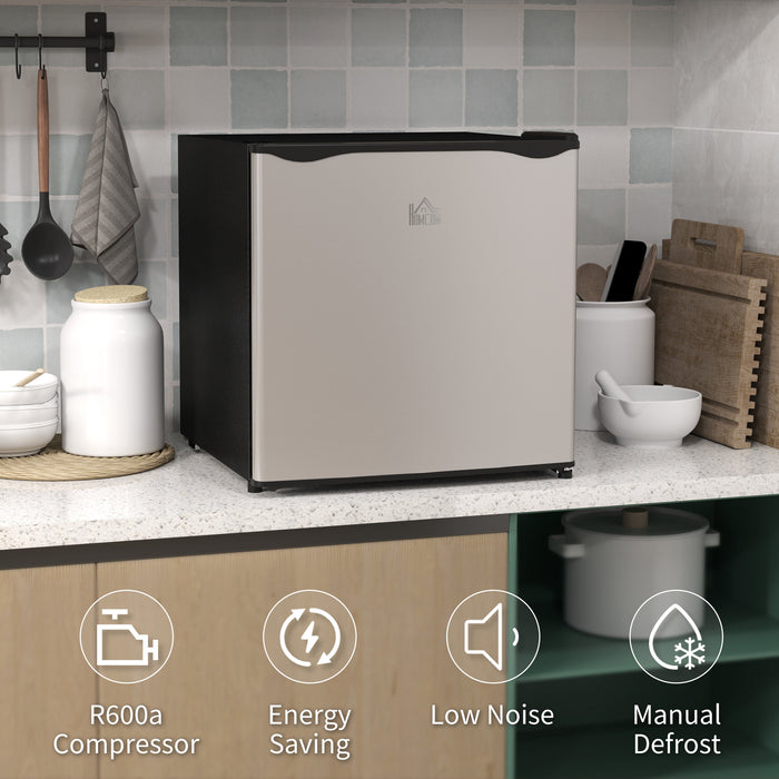 HOMCOM 35L Mini Freezer, -24℃ to -14℃ Temperature - Silver Tone