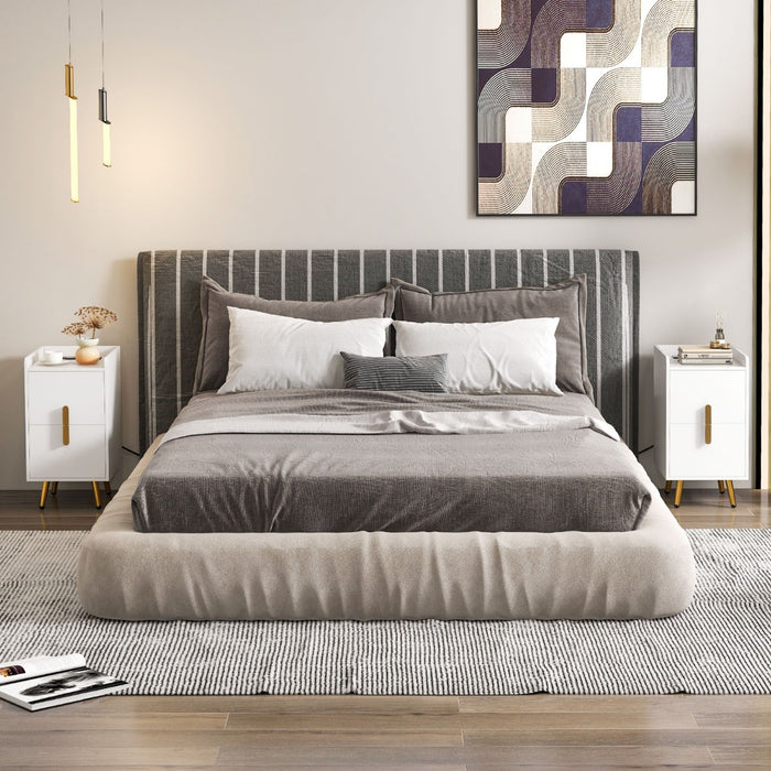 Bedside & Sofa Side Tables by Home - Featuring 2 Drawers & Heavy-duty Metal Legs - Ideal for Bedroom and Living Room Décor & Storage Solutions