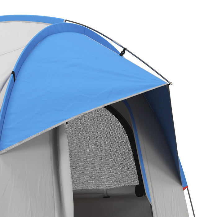 Outsunny SUV Car Tent for Camping, Waterproof PU2000mm, 5 Man Tailgate Tent, 2.4 x 2.1 m, Grey and Blue