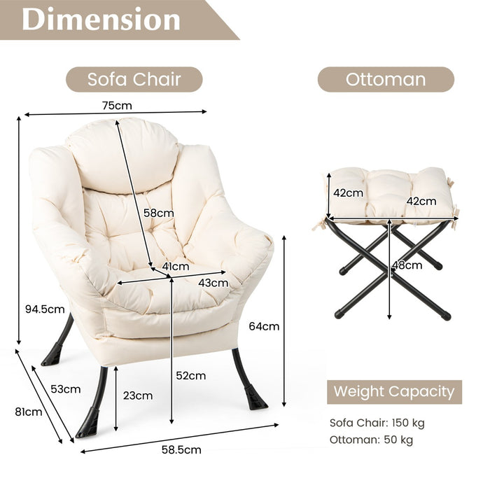 Lazy Chair with Ottoman-