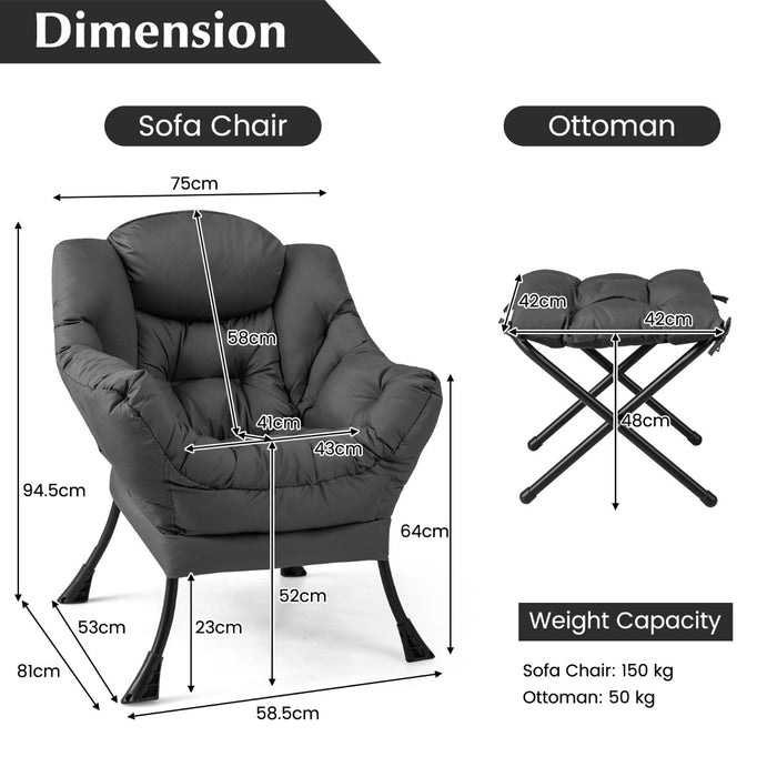 Lazy Chair with Ottoman-