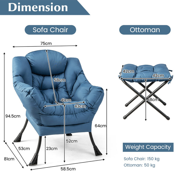 Lazy Chair with Ottoman-