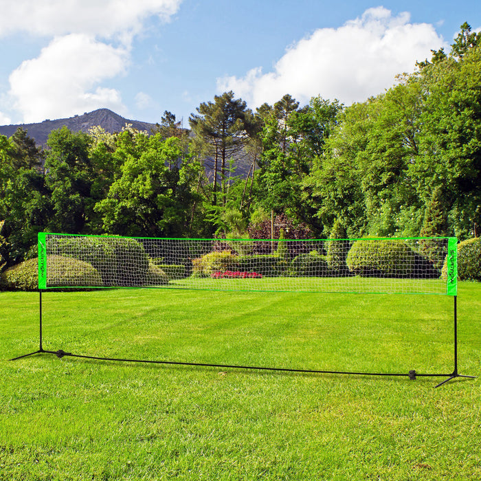 SPORTNOW Portable Badminton Set, Multi-Sports Badminton Net for Pickleball Volleyball with 3 Shuttlecocks, 4 Rackets, for Indoor Outdoor, Garden, Beach | Aosom UK