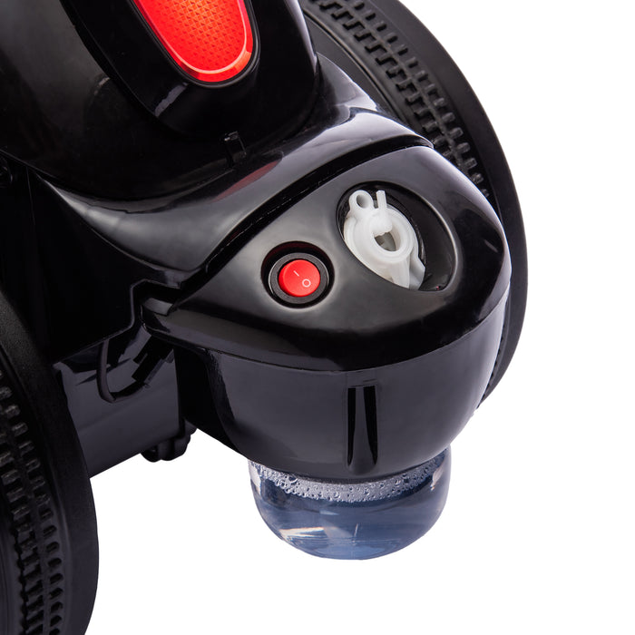 AIYAPLAY Foot To Floor Sliding Kids Ride On Car with Music, Bubble, for Toddler from 2 to 5 Years Old - Black | Aosom UK