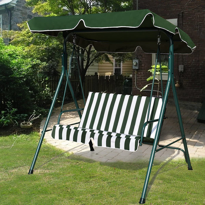 2 Seaters Garden Swing Chair with Adjustable Canopy-