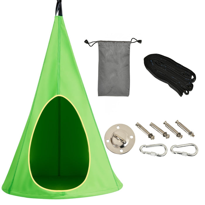 100 cm Adjustable Kids Tree Swing Tent with 2 Peep Windows-