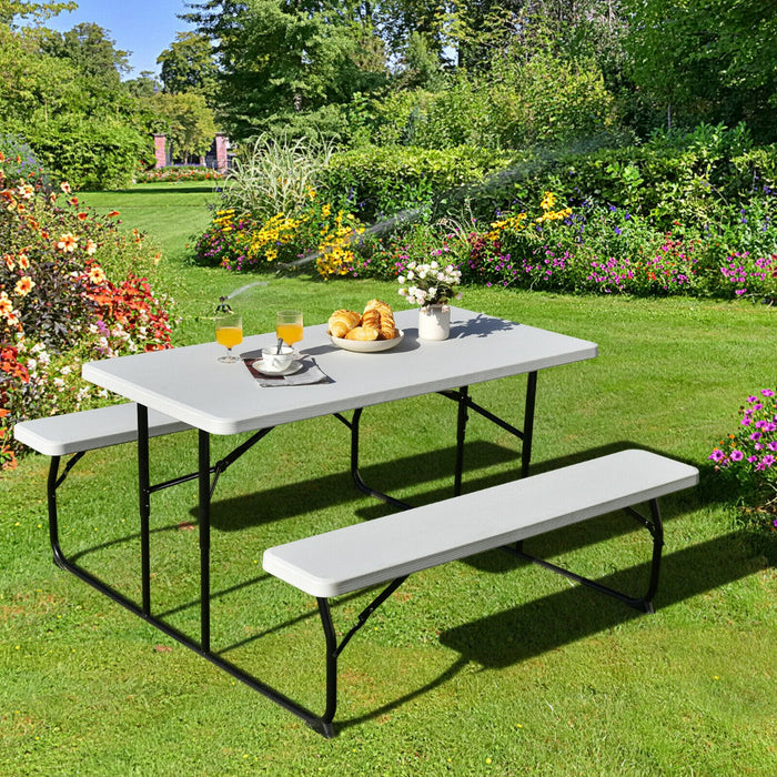 Portable Table Bench Collection - Foldable, Anti-Slip Pads, Perfect for Picnics - Ideal Outdoor Furniture for Families and Gatherings