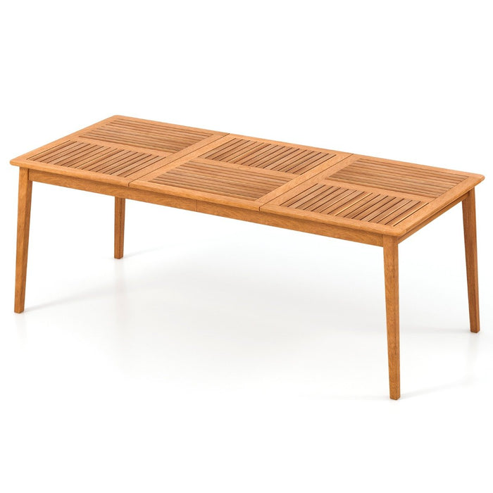 200 x 90cm Outdoor Acacia Wood Dining Table for 8 People