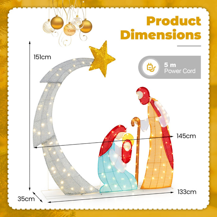 Outdoor Christmas Decoration with 140 LED Lights and  Zip Ties