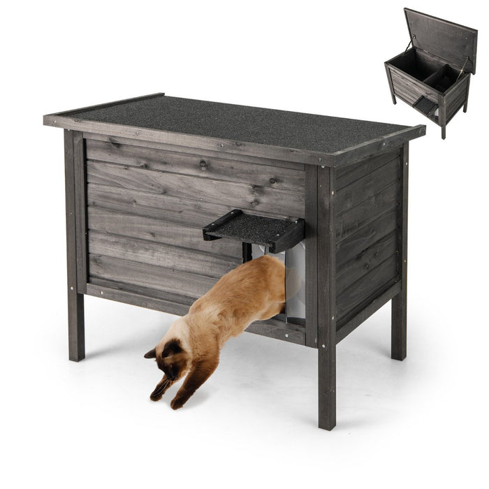 Outdoor Insulated Cat House with All-Round Insulated Styfoam-