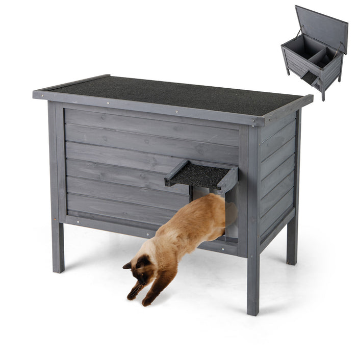 Outdoor Insulated Cat House with All-Round Insulated Styfoam-