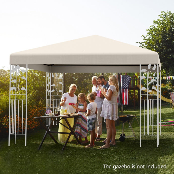 Outdoor Patio Pavilion Cover with Hook and Loop Fastener-Dark Green